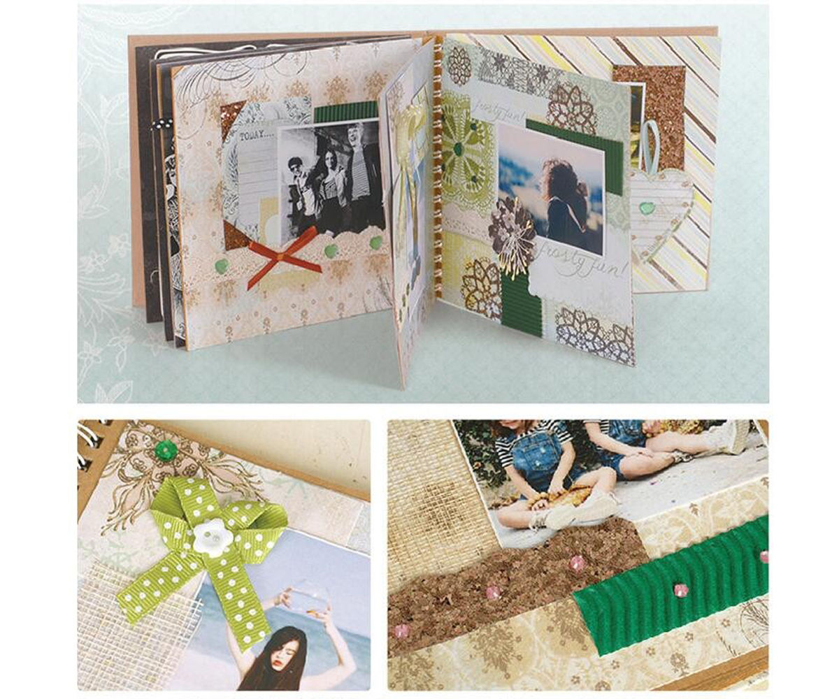 6inch Vintage Scrapbook Kit For Family Friend Kids DIY Polaroid Album